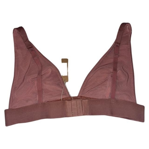 Skims Cotton Plunge Bralette, size XL, Rose Clay - Picture 5 of 11